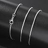 1.5mm Rack Plating Brass Snake Chain Necklaces for Women Men MAK-L044-13P-2