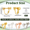 32Pcs 4 Colors Brass Micro Pave Cubic Zirconia Screw Clip-on Earring Findings KK-SC0005-55-2