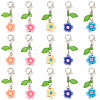 50Pcs Flower Handmade Polymer Clay Pendant Decorations HJEW-SC0001-66-1