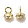 Brass Micro Pave Cubic Zirconia Cup Pearl Peg Bails Pin Pendants KK-S397-05A-1