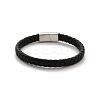 Braided Microfiber Leather Cord Bracelets BJEW-P328-07B-P-2