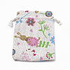 Polycotton(Polyester Cotton) Packing Pouches Drawstring Bags LS-ABAG-T006-A03-3
