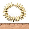 Brass Link Chain Bracelets for Women BJEW-H630-10G-5