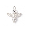 10Pcs Electroplated Synthetic Non-magnetic Hematite Beaded Angel Charms PALLOY-JF03636-01-2