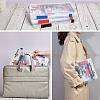 3Pcs 3 Colors Portable Transparent Plastic A4 File Box CON-SZ0001-15-6