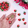 30Pcs Electroplate Opaque Acrylic Pendants PACR-SC0001-10-3