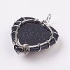 Synthetic Blue Goldstone Pendants G-L480-05G-2