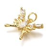 Rack Plating Brass Micro Pave Cubic Zirconia Pendants KK-I720-38G-2