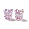 UV Plating Rainbow Iridescent Acrylic Beads LS-PACR-M002-01D-4
