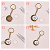 20Pcs 4 Color Alloy Keychain KEYC-DC00017-4