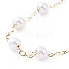 Vacuum Plating 304 Stainless Steel Beaded Necklaces NJEW-E064-02G-3