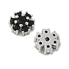 Brass Micro Pave Cubic Zirconia Beads KK-U056-15P-2