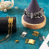 10Pcs 10 Styles Alloy Magnetic Clasps Slide Lock Clasps with Spring Ring Clasps FIND-TA0002-03-9