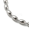 Non-Tarnish 201 Stainless Steel Rugby Beaded Chain Bracelets LS-BJEW-G696-01B-P-2