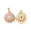 Real 18K Gold Plated Brass Micro Pave Clear Cubic Zirconia Pendants KK-E068-VC303-1