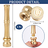1Pc Golden Tone Brass Wax Seal Stamp Heads with Bamboo Stick Shaped Handles STAM-CP0001-05O-2
