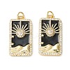 Rack Plating Brass Micro Pave Clear Cubic Zirconia Pendants X-KK-D073-24G-01-1