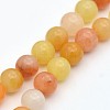 Natural Topaz Jade Round Beads Strands G-D663-6mm-1