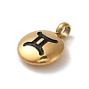 304 Stainless Steel Black Enamel Charms STAS-R009-02G-09-2