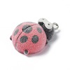 Flocky Opaque Resin Pendants RESI-G105-02C-2