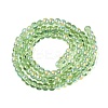 Electroplate Transparent Glass Beads Strands EGLA-Q132-4MM-A05-2