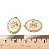 304 Stainless Steel Enamel Pendants STAS-V015-36G-3