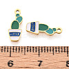 304 Stainless Steel Enamel Charms STAS-T065-62G-02-3