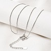 0.6MM Brass Box Chain Necklaces NJEW-G341-01P-2