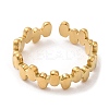 304 Stainless Steel Oval Cuff Rings for Women STAS-D085-21G-2