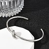 304 Stainless Steel Cuff Bangles for Women BJEW-C088-04P-2