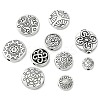 100Pcs 10 Styles Tibetan Style Alloy Beads TIBEP-CJ0003-15-3