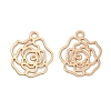 Long-Lasting Plated Brass Filigree Pendants KK-K336-32KCG-1