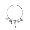 100pcs 10 Styles Tibetan Style Alloy Pendants TIBEP-CJ0001-44-8