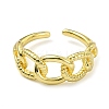 Brass Open Cuff Rings RJEW-B051-43G-2