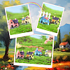 8Pcs 4 Styles Resin Villa House Figurines Display Decorations DJEW-SP0001-18-7