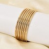 7Pcs PVD Vacuum Plating 201 Stainless Steel Plain Bangle Sets for Women BJEW-L664-022C-G02-7