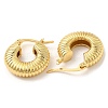 Rack Plating Brass Round Hoop Earrings for Women EJEW-K247-03G-2