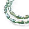 Electroplated Opaque Glass Beads Strands EGLA-L015-FR-B01-2