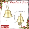80Pcs Iron Bell Pendants HJEW-YW0001-09-2