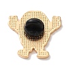 Cheerful Coffee Bean Enamel Brooches AL-I003-03G-02-2