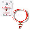 Elegant Christmas Handmade Polymer Clay Heishi Beaded Stretch Bracelets MV9996-39-1