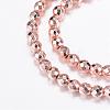 Electroplate Non-magnetic Synthetic Hematite Bead Strands G-Q465-16RG-1