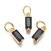 Brass Micro Pave Cubic Zirconia Charms ZIRC-F111-03G-04-1