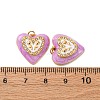 304 Stainless Steel Enamel Pendants STAS-U061-42G-01-3