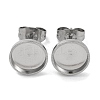 Anti-Tarnish 304 Stainless Steel Stud Earring Findings EJEW-K295-06A-P-1