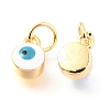 Brass Enamel Pendants KK-Y001-02A-06G-2