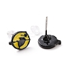 Alloy Flat Round Stud Earrings with Steel Pin LS-EJEW-E143-13-2