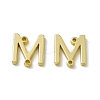 Rack Plating Brass Letter Connector Charms KK-C007-38G-M-2