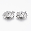 Tarnish Resistant 304 Stainless Steel Pendant Rhinestone Settings STAS-H420-59P-2