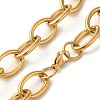 Ion Plating(IP) 304 Stainless Steel Cable Chain Necklaces NJEW-L173-021G-1